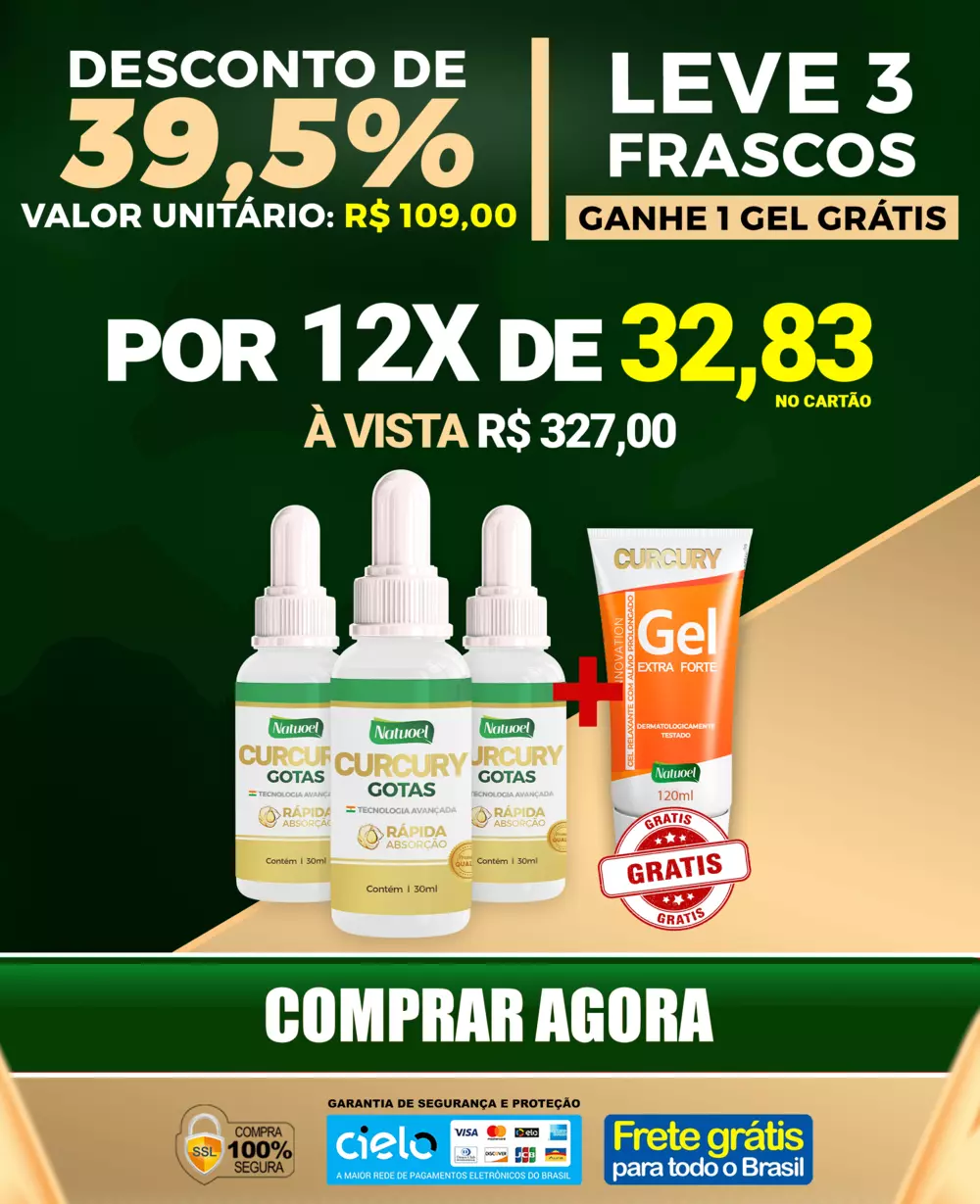 Curcury 3 potes em gota
