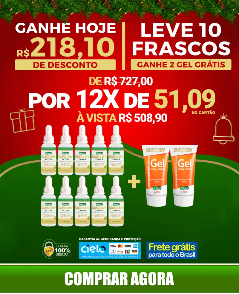 Curcury 10 potes em gota
