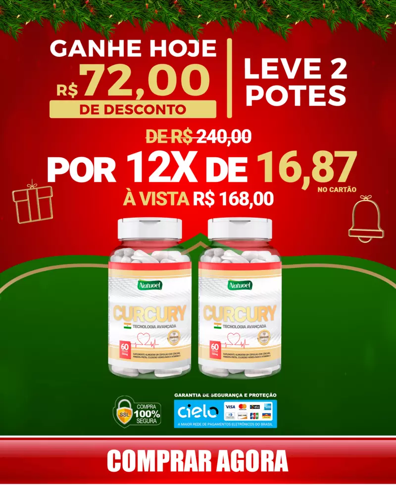 Curcury 2 potes em cápsula