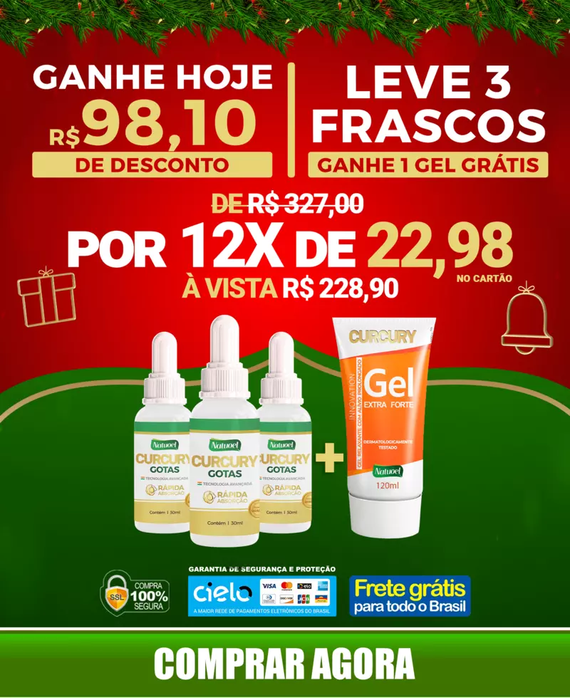 Curcury 3 potes em gota